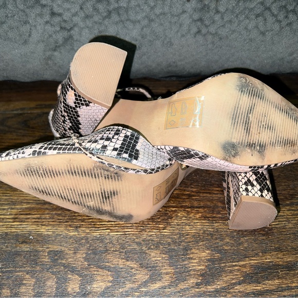 ASOS snake print pointed lace up heels - Picture 5 of 6